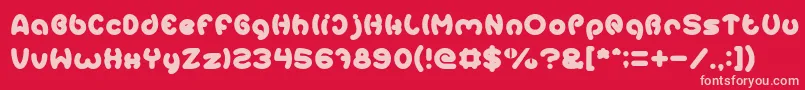 EarthHeart Font – Pink Fonts on Red Background
