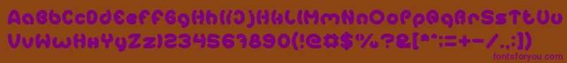 EarthHeart-fontti – violetit fontit ruskealla taustalla