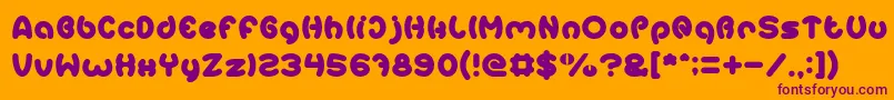 Шрифт EarthHeart – фиолетовые шрифты на оранжевом фоне