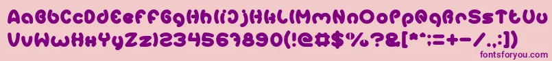 EarthHeart-fontti – violetit fontit vaaleanpunaisella taustalla