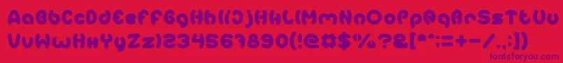 EarthHeart-fontti – violetit fontit punaisella taustalla