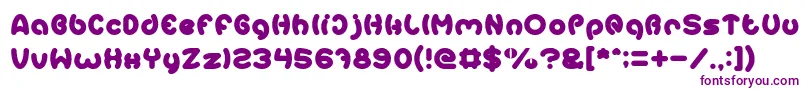 Шрифт EarthHeart – фиолетовые шрифты на белом фоне