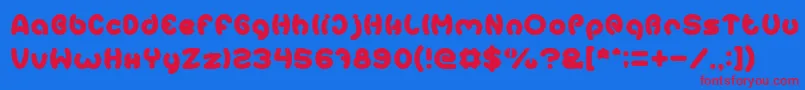 EarthHeart-fontti – punaiset fontit sinisellä taustalla