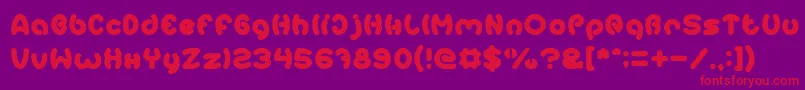 EarthHeart-fontti – punaiset fontit violetilla taustalla