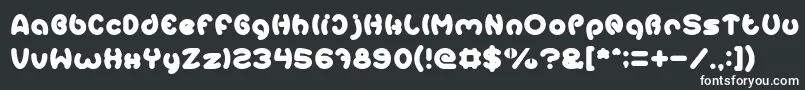 EarthHeart-fontti – valkoiset fontit mustalla taustalla