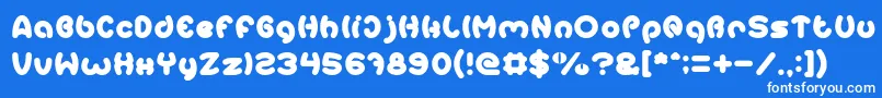 Шрифт EarthHeart – белые шрифты на синем фоне
