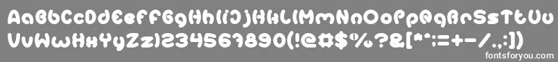 フォントEarthHeart – 灰色の背景に白い文字