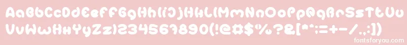 フォントEarthHeart – ピンクの背景に白い文字