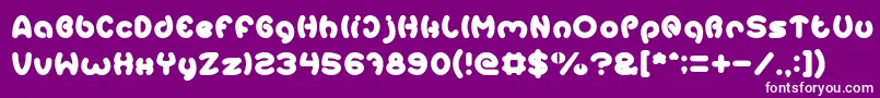 フォントEarthHeart – 紫の背景に白い文字