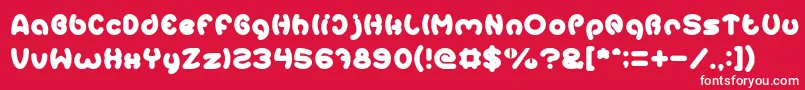EarthHeart-fontti – valkoiset fontit punaisella taustalla