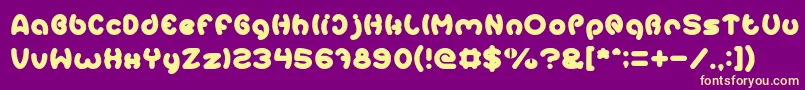 EarthHeart-fontti – keltaiset fontit violetilla taustalla