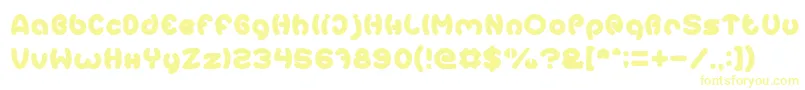 EarthHeart-Schriftart – Gelbe Schriften auf weißem Hintergrund
