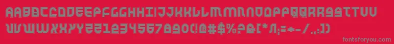 フォントTrekTrooperAcademy – 赤い背景に灰色の文字