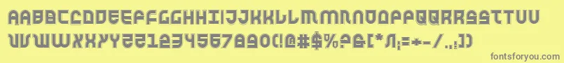 Weitere Informationen zur TrekTrooperAcademy-Schriftart TrekTrooperAcademy-Schriftart – Graue Schriften auf gelbem Hintergrund