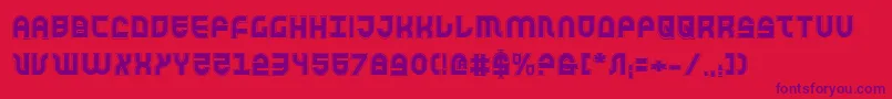 TrekTrooperAcademy Font – Purple Fonts on Red Background