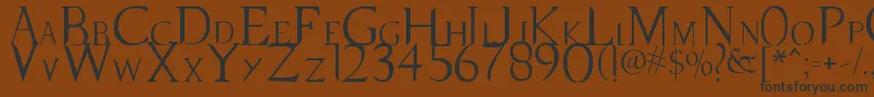 SupernaturalKnight Font – Black Fonts on Brown Background