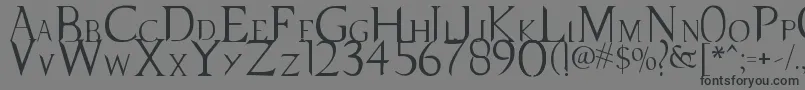 SupernaturalKnight Font – Black Fonts on Gray Background