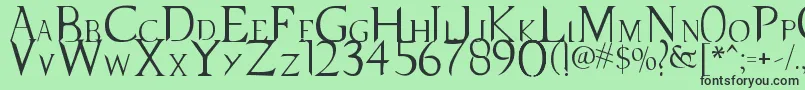 SupernaturalKnight Font – Black Fonts on Green Background