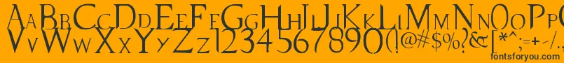 SupernaturalKnight Font – Black Fonts on Orange Background