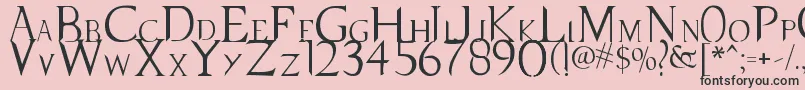 SupernaturalKnight Font – Black Fonts on Pink Background