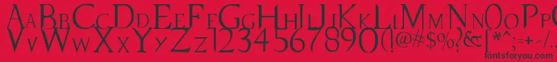 SupernaturalKnight Font – Black Fonts on Red Background