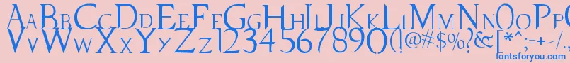 SupernaturalKnight Font – Blue Fonts on Pink Background
