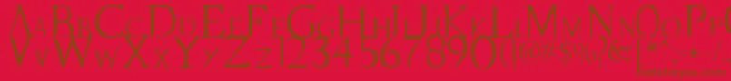 SupernaturalKnight Font – Brown Fonts on Red Background