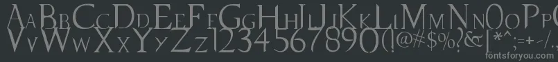 SupernaturalKnight Font – Gray Fonts on Black Background