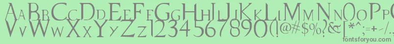 SupernaturalKnight Font – Gray Fonts on Green Background