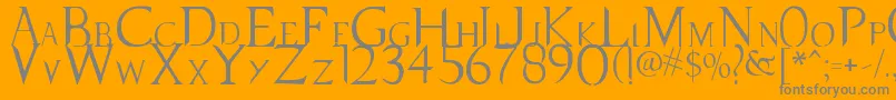 SupernaturalKnight Font – Gray Fonts on Orange Background
