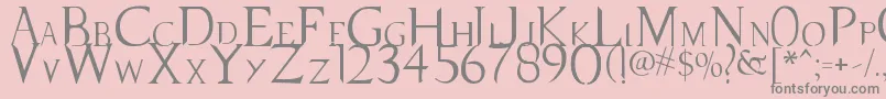 SupernaturalKnight Font – Gray Fonts on Pink Background
