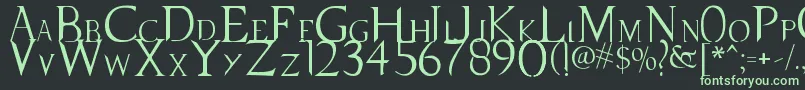 Fonte SupernaturalKnight – fontes verdes em um fundo preto