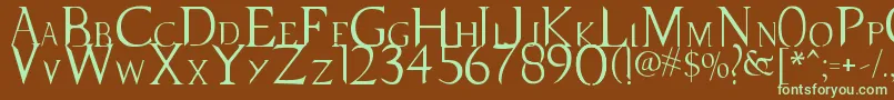 SupernaturalKnight Font – Green Fonts on Brown Background