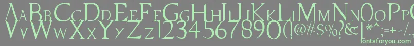 Fonte SupernaturalKnight – fontes verdes em um fundo cinza