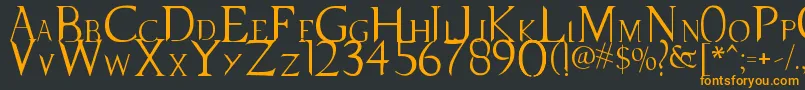 SupernaturalKnight Font – Orange Fonts on Black Background