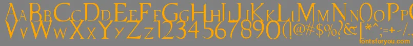 SupernaturalKnight Font – Orange Fonts on Gray Background