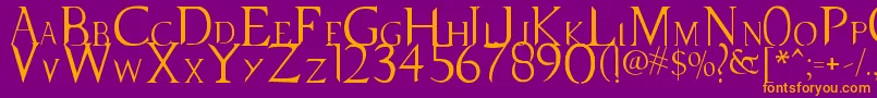 SupernaturalKnight Font – Orange Fonts on Purple Background