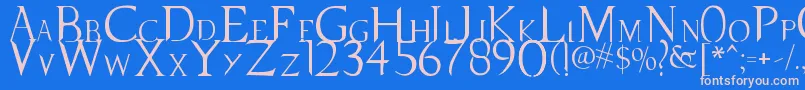 SupernaturalKnight Font – Pink Fonts on Blue Background