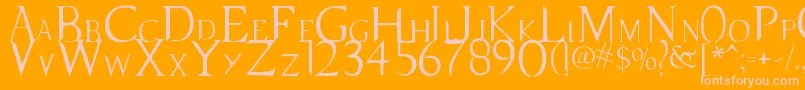 SupernaturalKnight Font – Pink Fonts on Orange Background