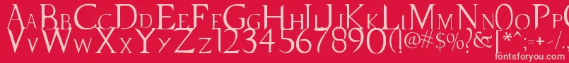 SupernaturalKnight Font – Pink Fonts on Red Background