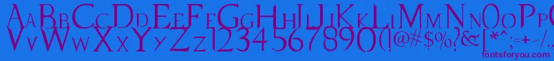 SupernaturalKnight Font – Purple Fonts on Blue Background