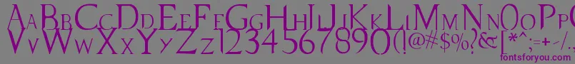 SupernaturalKnight Font – Purple Fonts on Gray Background