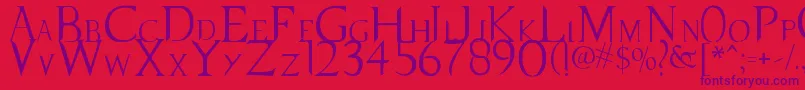 Fonte SupernaturalKnight – fontes roxas em um fundo vermelho