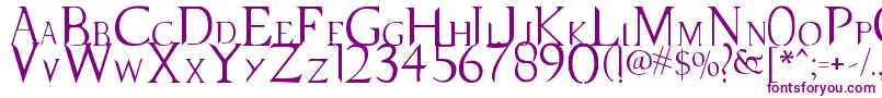 SupernaturalKnight Font – Purple Fonts on White Background