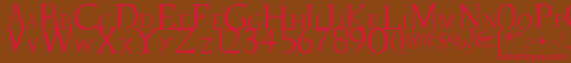 SupernaturalKnight Font – Red Fonts on Brown Background