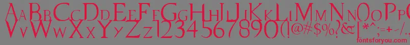 SupernaturalKnight Font – Red Fonts on Gray Background