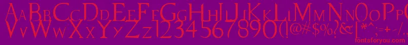 SupernaturalKnight Font – Red Fonts on Purple Background