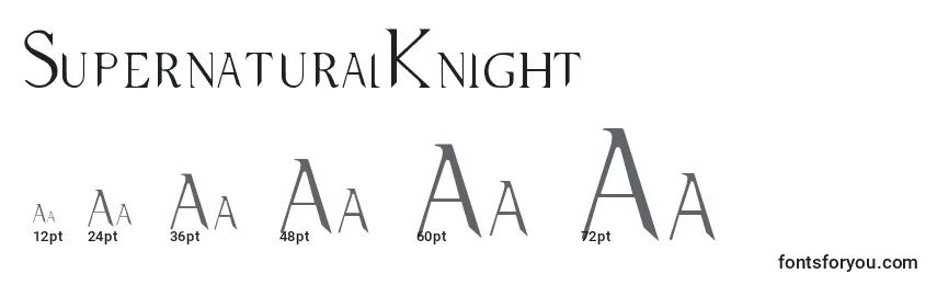 SupernaturalKnight Font Sizes