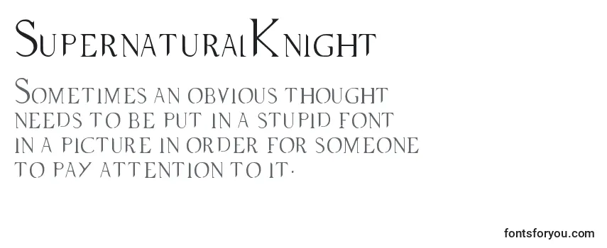 SupernaturalKnight Font