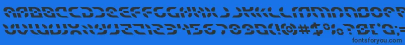 Starfighterleft Font – Black Fonts on Blue Background